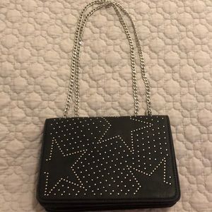 Black aldo star studded purse